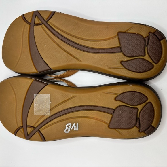 Reef Women's Brown Leather Flip Flops - Picture 5 of 5